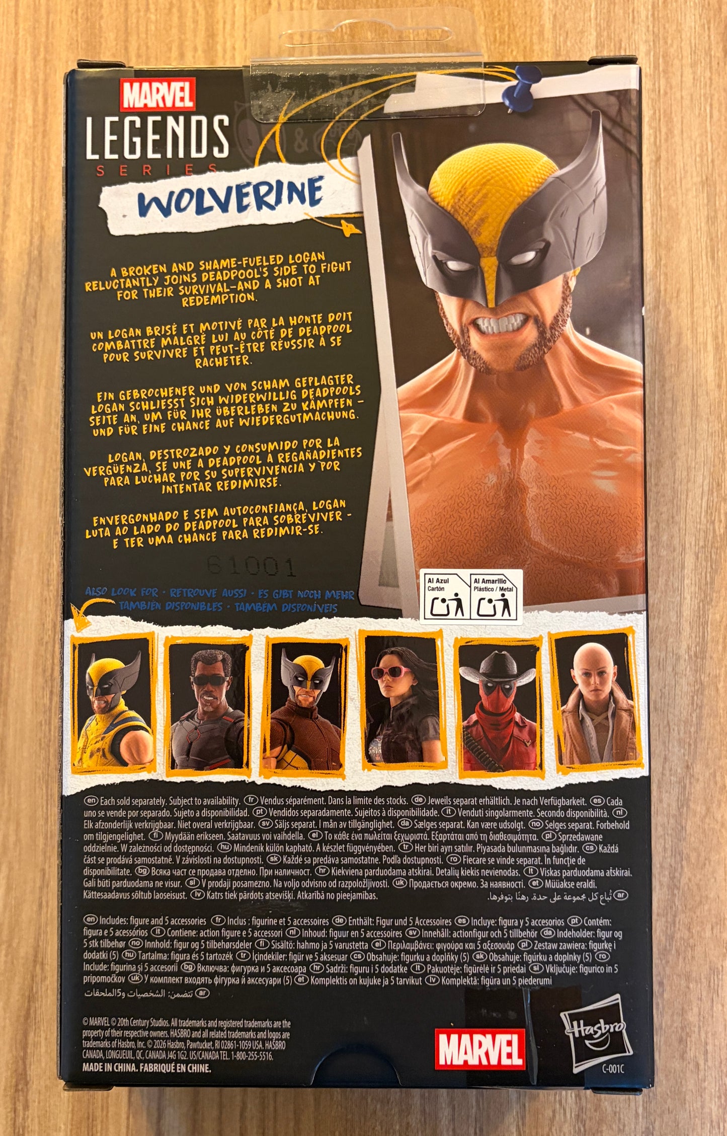 Marvel Legends - MCU Série Deadpool & Wolverine - Figurine de WOLVERINE " SHIRTLESS " - 15 cm