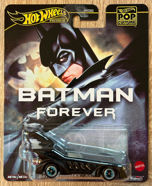 Hot Wheels Premium - Pop Culture - DC Comics - Batman Forever - Batmobile - Die-Cast Métal