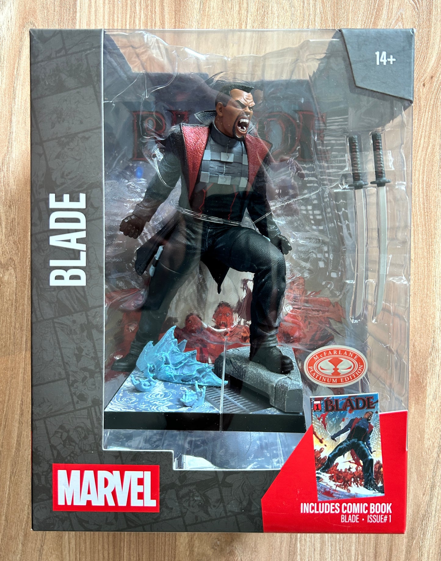Marvel Collection - Statuette en PVC 1/6 de BLADE (Blade #1) + comics inclus - 23 cm