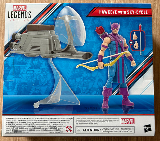 Marvel Legends - Série Avengers - Figurine de HAWKEYE & SKY-CYCLE - 15 cm