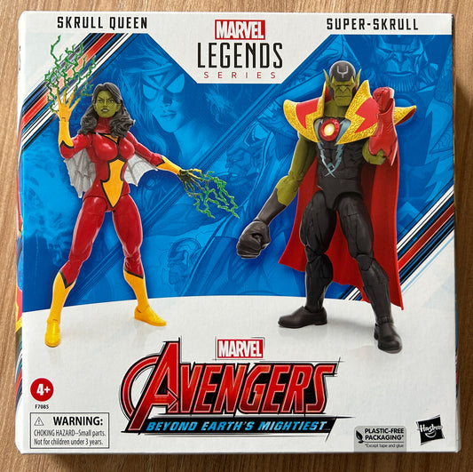 Marvel Legends - Série Avengers- Pack de 2 figurines SKRULL QUEEN & SUPER-SKRULL - 15 cm