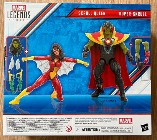 Marvel Legends - Série Avengers- Pack de 2 figurines SKRULL QUEEN & SUPER-SKRULL - 15 cm