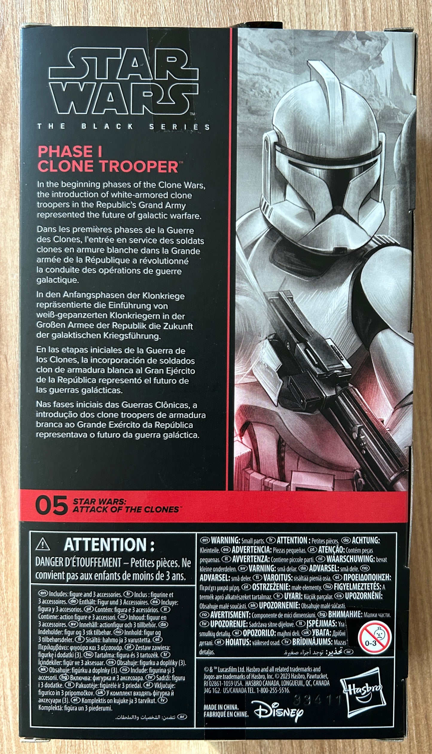 Star Wars : Attack of the Clones - Black Series - Figurine du PHASE 1 CLONE TROOPER