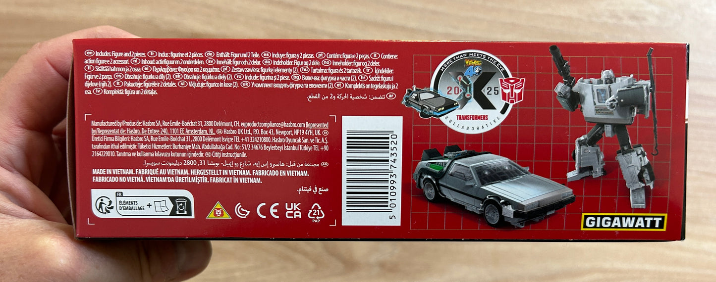 Transformers x Retour vers le Futur - Delorean - GIGAWATT