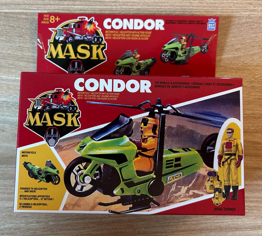 M.A.S.K. - MASK - Véhicule Condor et figurine 7 cm de Brad Turner