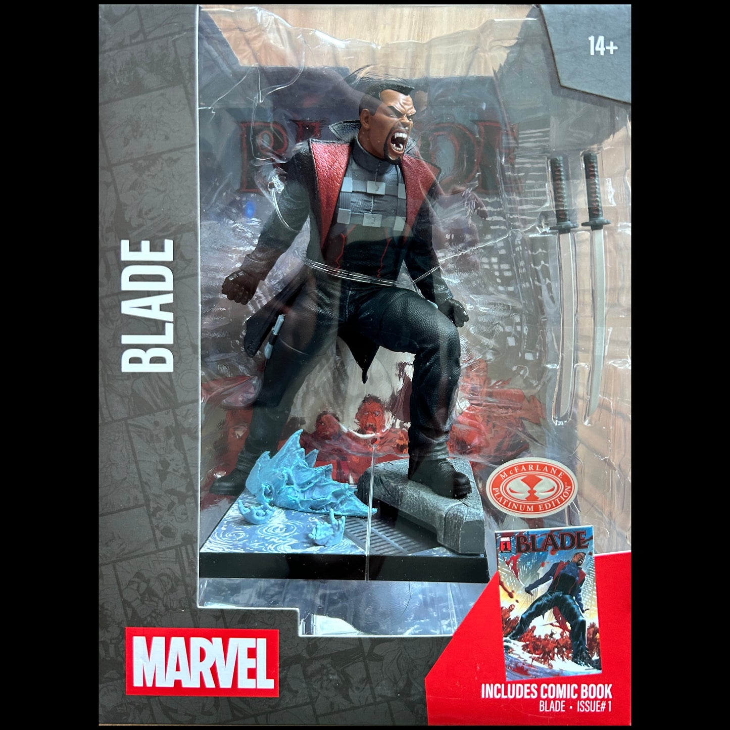 Marvel Collection - Statuette en PVC 1/6 de BLADE (Blade #1) + comics inclus - 23 cm