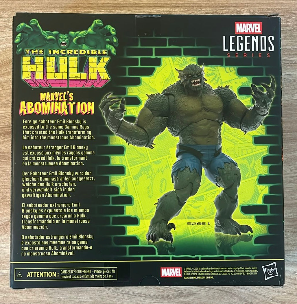 Marvel Legends - The Incredible Hulk - Figurine d' Abomination - 15 cm