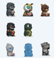 GODZILLA - Godzilla + Rokimoto - Assortiment de 12  figurines en Blind Box 10 cm