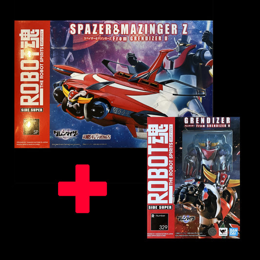 GOLDORAK Grendizer U - Pack 2 figurines Robot Spirits Spazer & Mazinger Z Side Super + Figurine de Goldorak !