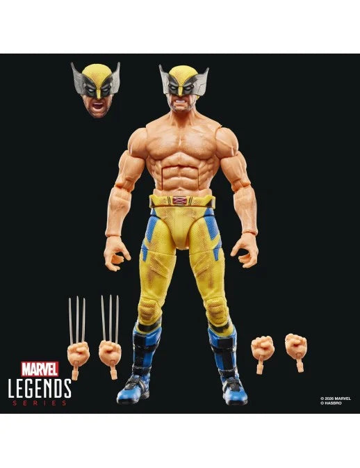 Marvel Legends - MCU Série Deadpool & Wolverine - Figurine de WOLVERINE " SHIRTLESS " - 15 cm