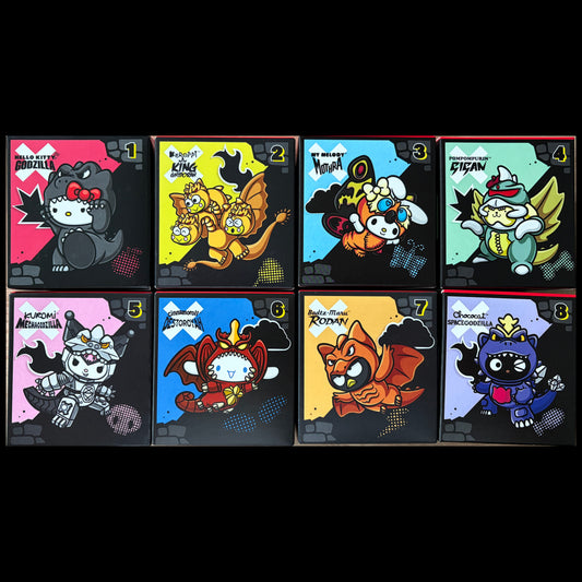 Hello Kitty & Godzilla - Set de 8 Figurines en boîte - Exclusivité McDonald’s USA
