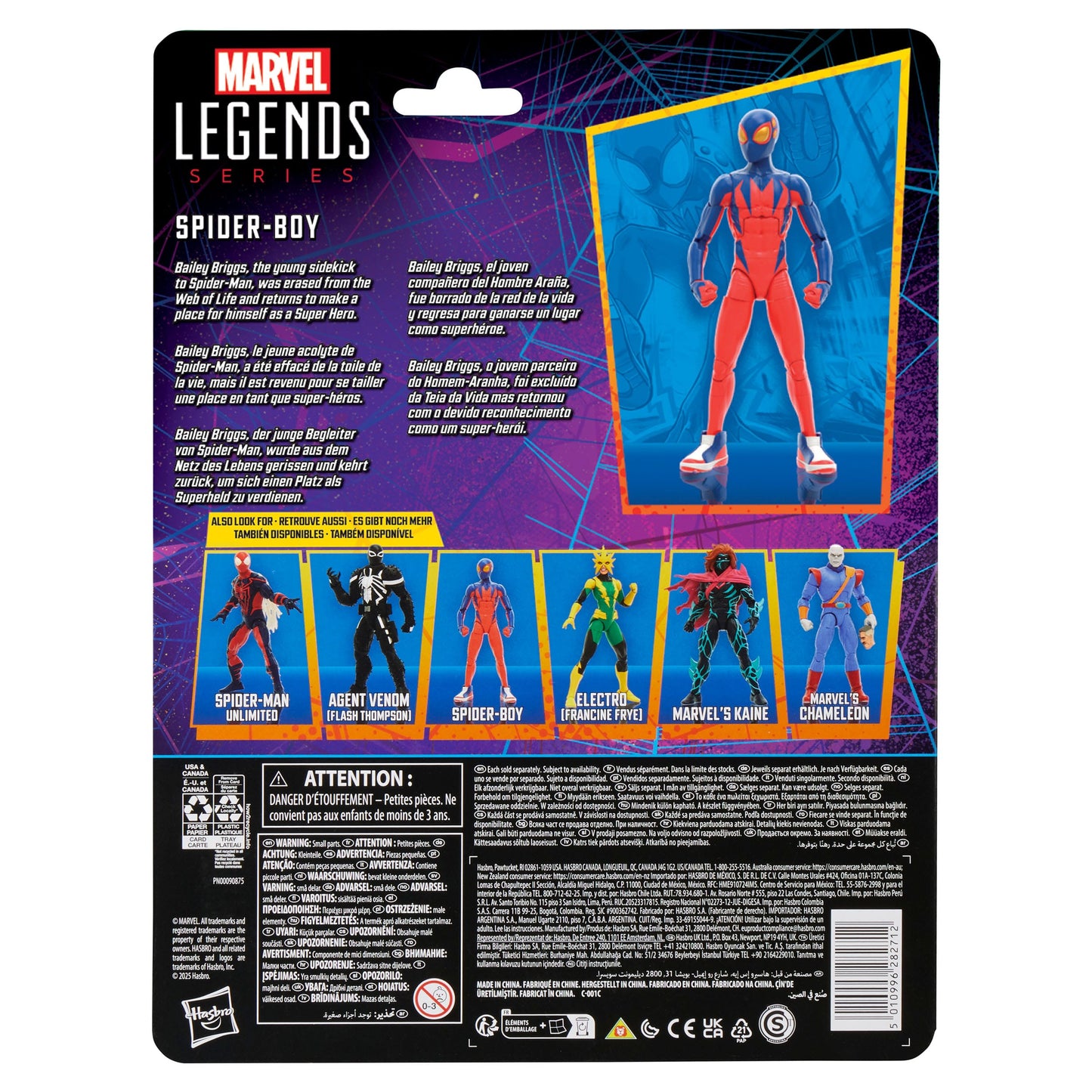 Marvel Legends - Série Rétro Spider-Man - Figurine de SPIDER-BOY - 15 cm