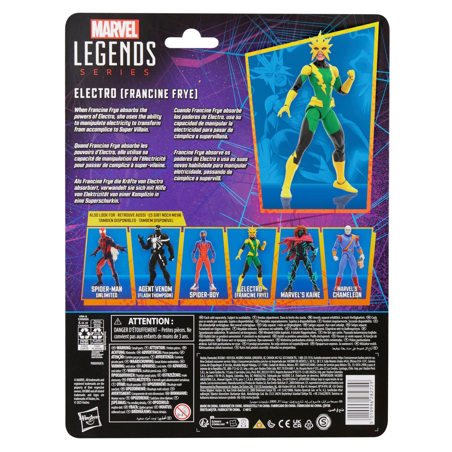 Marvel Legends - Série Rétro Spider-Man - Figurine de ELECTRO FRANCINE FRYE - 15 cm