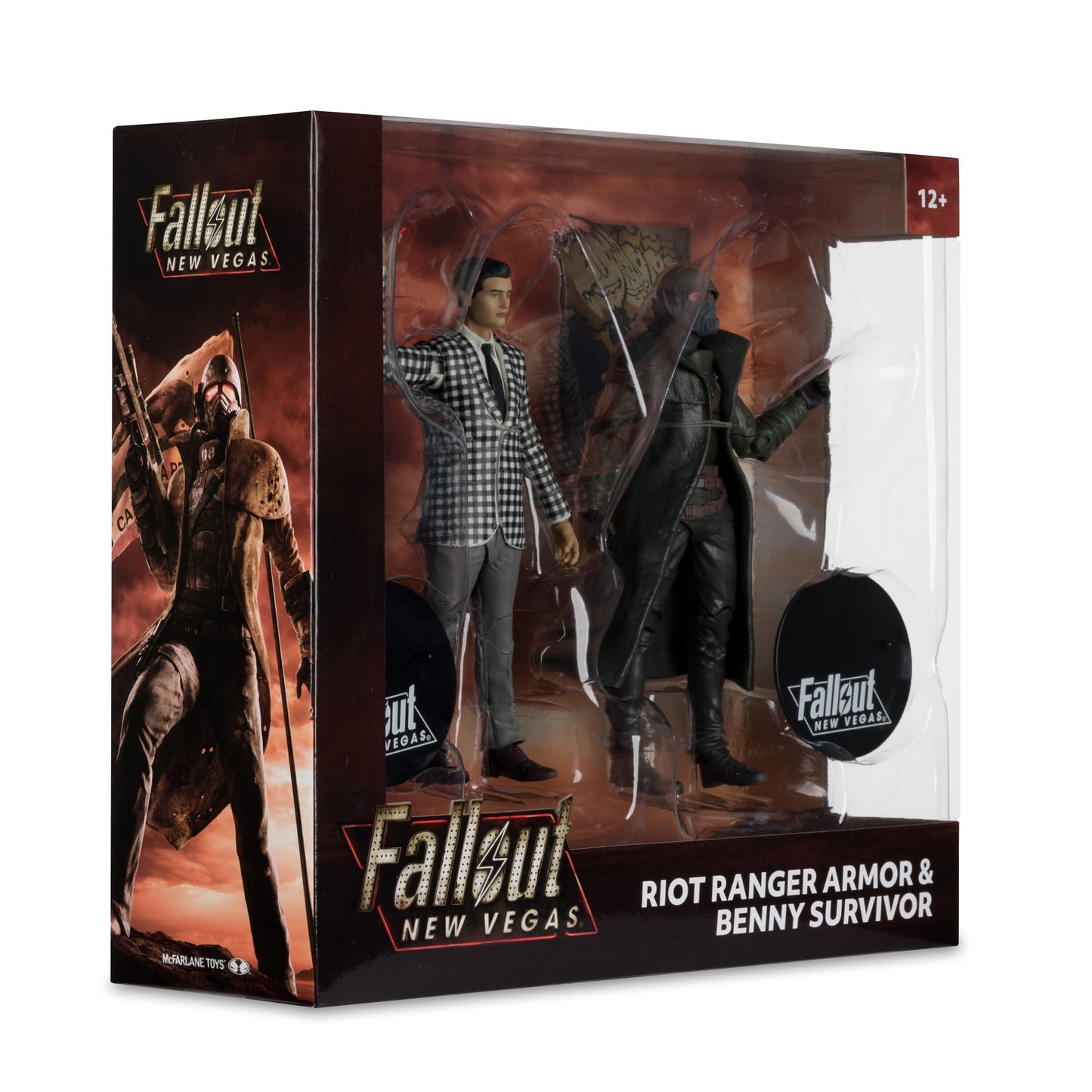 FALLOUT : NEW VEGAS - Pack de 2 figurines Riot Ranger Armor & Benny Survivor - 18 cm