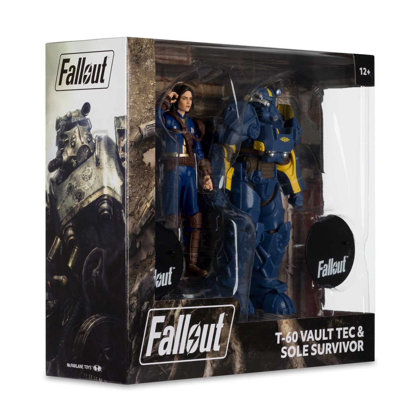 FALLOUT - Pack de 2 figurines T-60 Vault Tec & Sole Survivor - 18 cm