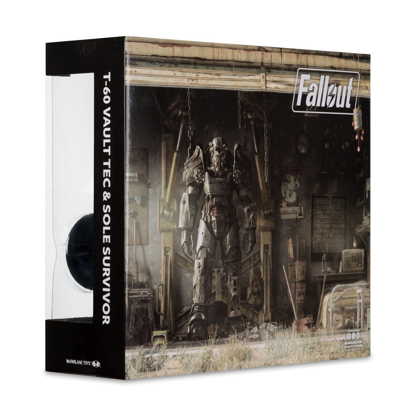 FALLOUT - Pack de 2 figurines T-60 Vault Tec & Sole Survivor - 18 cm