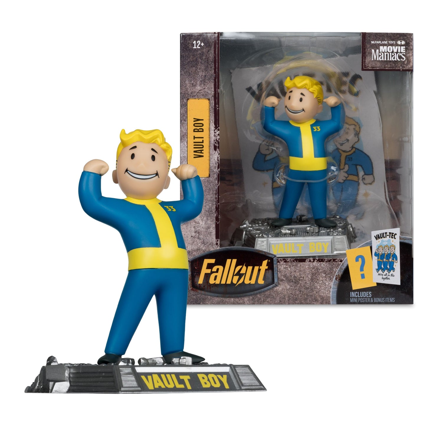 FALLOUT - Série Movie Maniacs - Figurine de Vault Boy - Version 1 - 14 cm