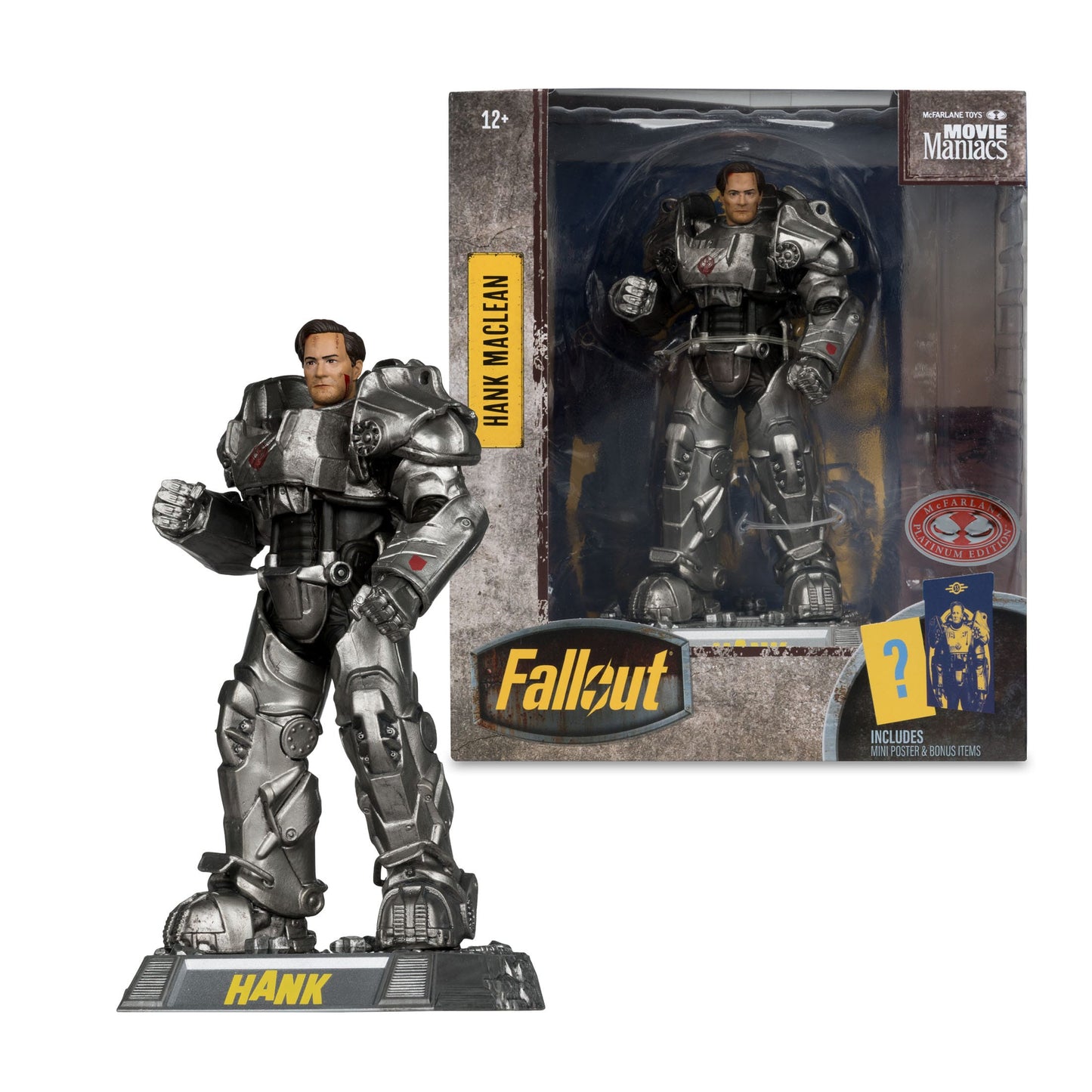 FALLOUT - Série Movie Maniacs - Figurine de Hank Maclean (Season 2) - Red Platinum Edition) - 17 cm