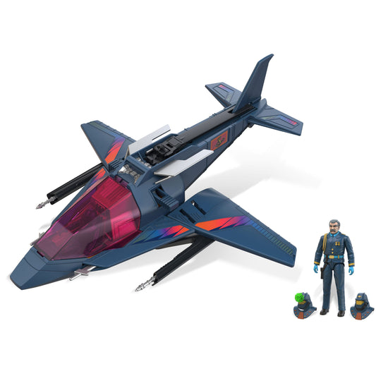 M.A.S.K. - MASK - Véhicule High Tech Helicopter (HTH) et figurine 7 cm de Miles "Wolf" Mayhem