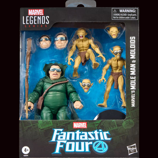 Marvel Legends - Fantastic Four - Figurine de Mole Man et Moloids - L'Homme-Taupe en VF - 15 cm