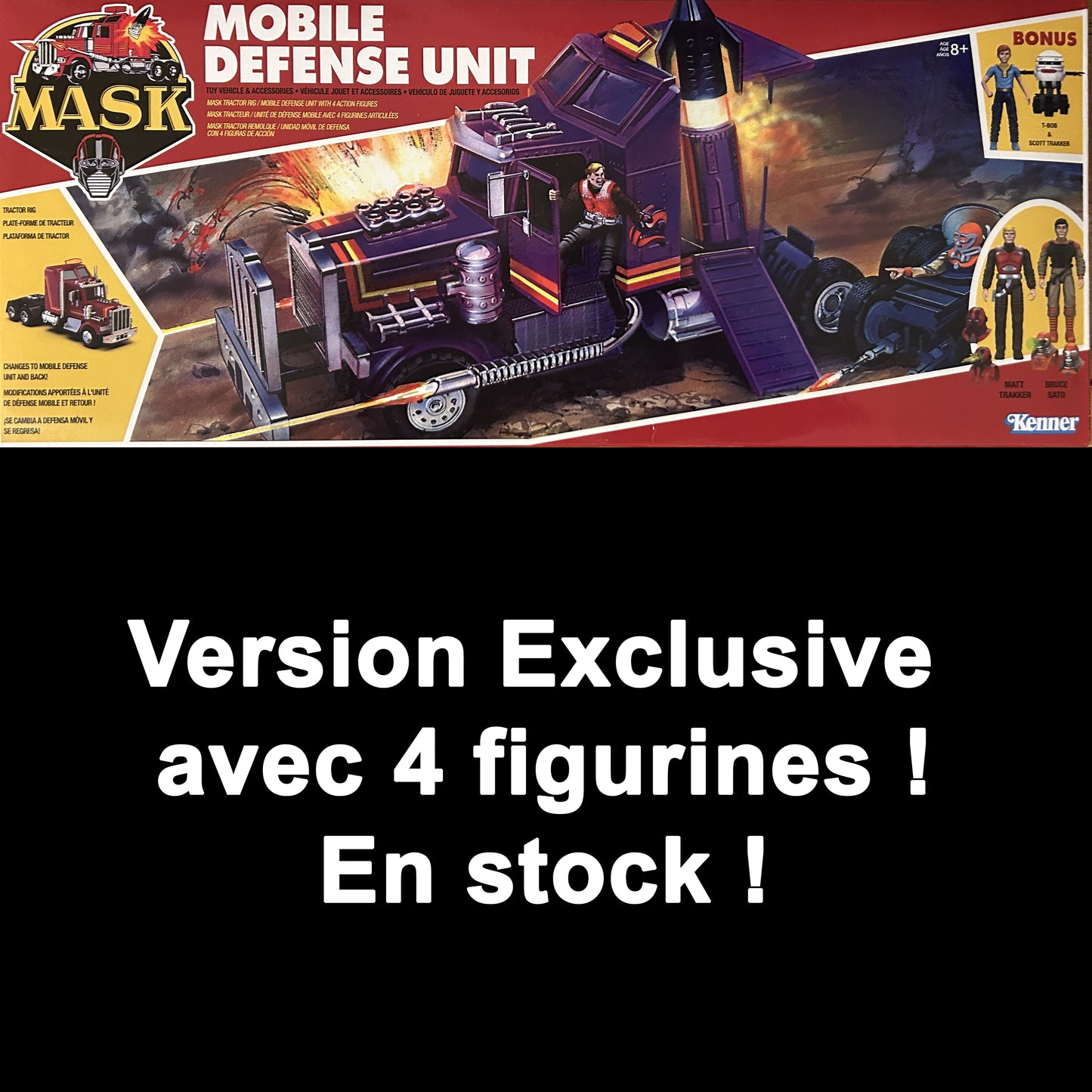 M.A.S.K. - MASK - Véhicule Mobile Defense Unit (MDU) + 4 figurines 7 cm - Limited Edition - Version Exclusive