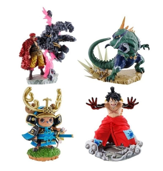 One Piece - Collection Petitrama - Set de 4 dioramas "Logbox Re Birth Wanokuni V2" - PVC 7/8 cm