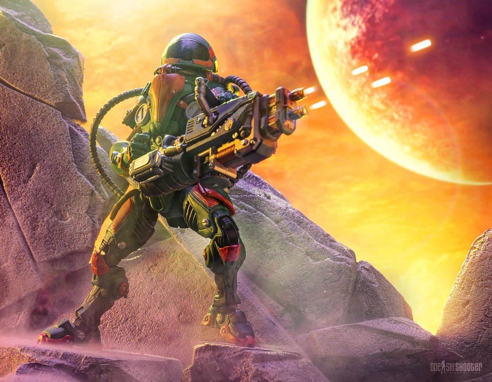 Cosmic Legions - Figurine de T.U.5.C.C. Heavy Gunner - 1/12ème - 16 cm