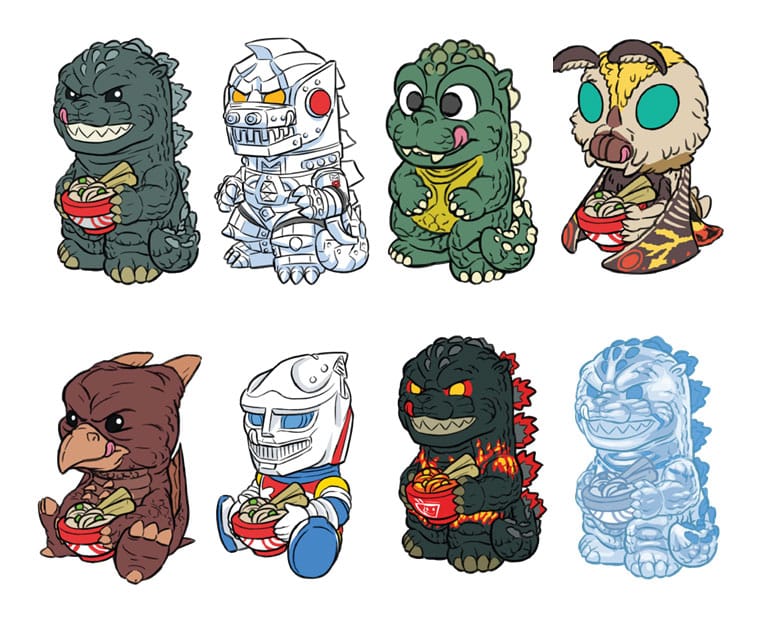 GODZILLA - Godzilla + Rokimoto - Assortiment de 12  figurines en Blind Box 10 cm