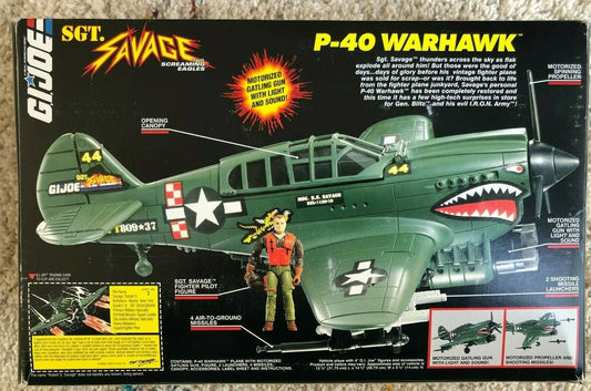 GI JOE - Sergent Savage Screaming Eagles P-40 Warhawk - 1994 - HASBRO - Rare !