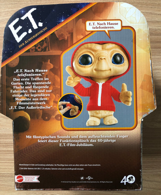 E.T. l'extra-terrestre - Peluche parlante (en allemand) spécial 40ème anniversaire - 26 cm