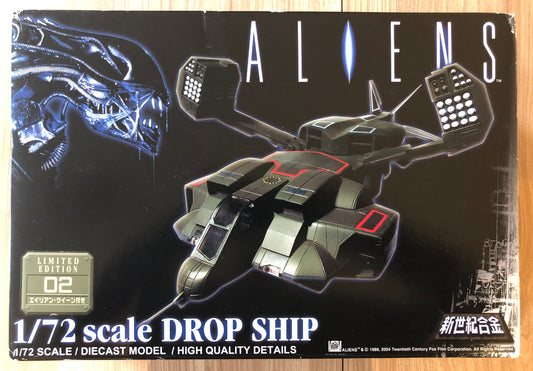 ALIENS - Réplique 1/72 du DROPSHIP avec la reine ALIEN - Alien Queen - Métal Die-Cast - AOSHIMA