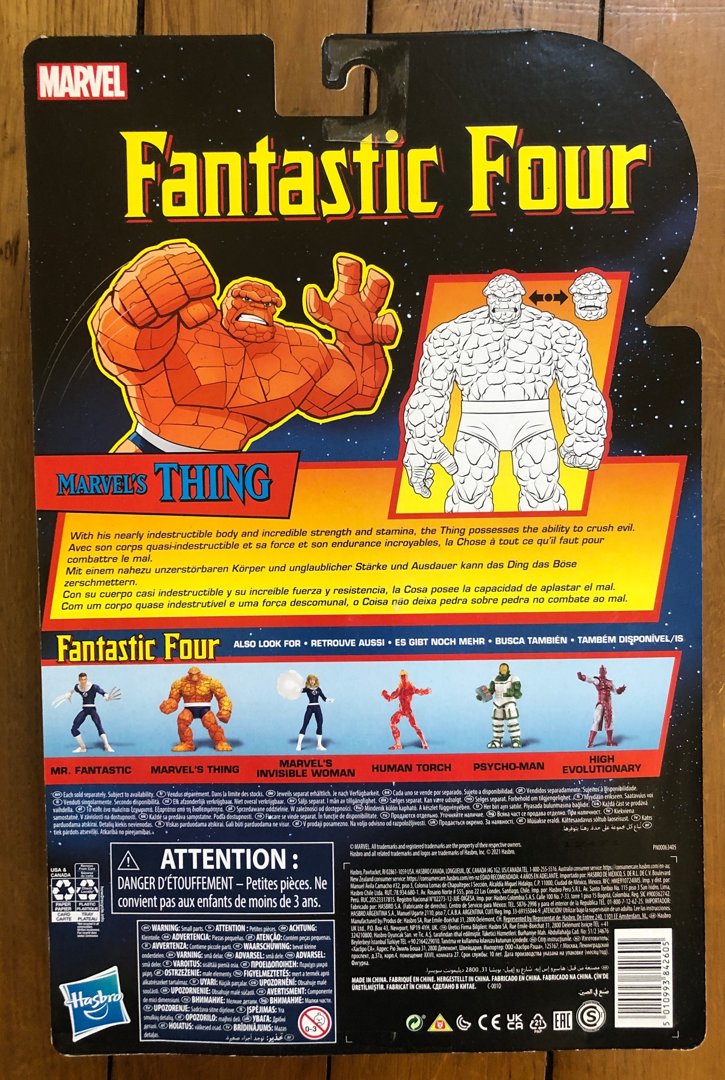 Marvel Legends - FANTASTIC FOUR RETRO CARD - Figurine THE THING La Chose