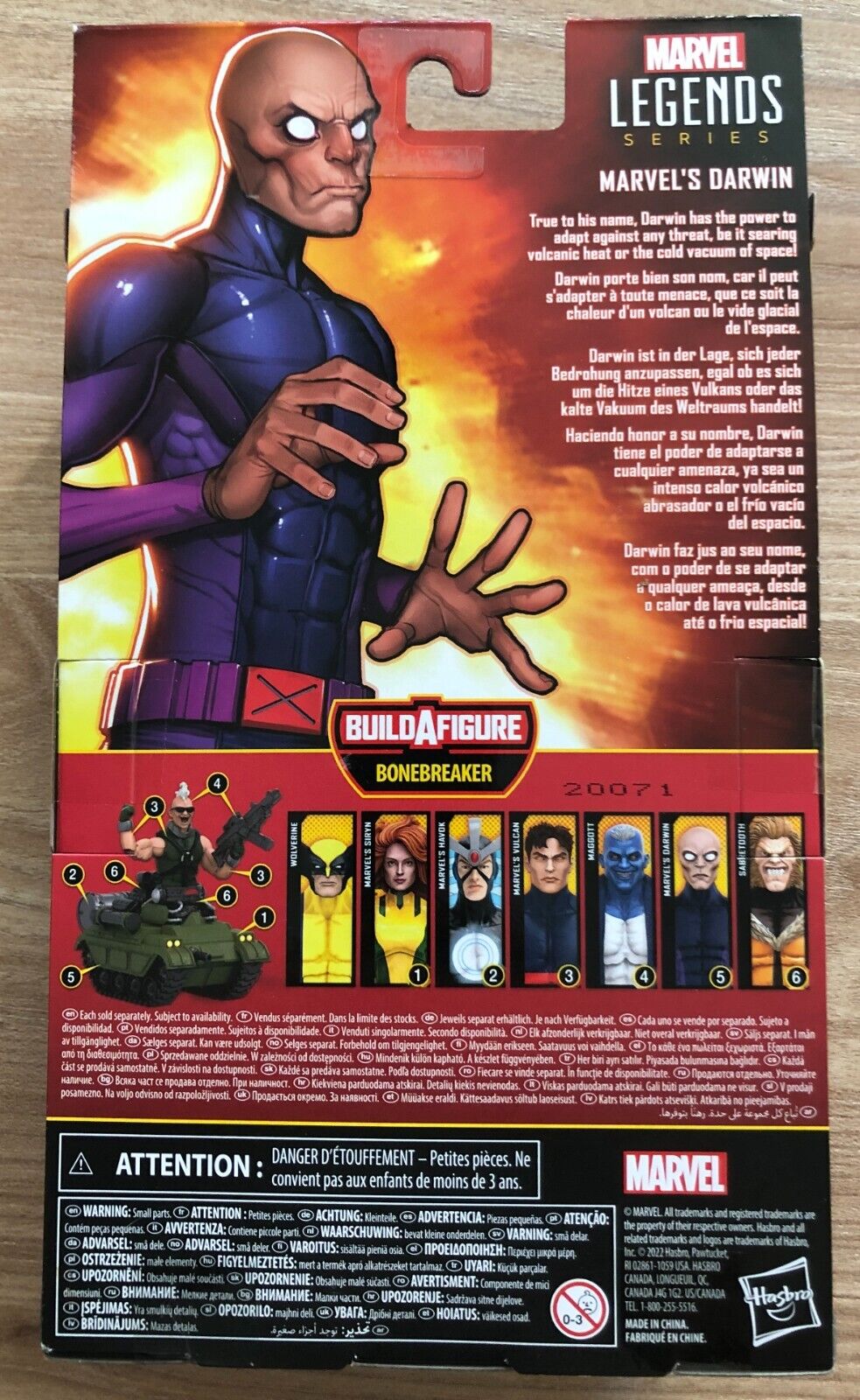 Marvel Legends - Série X-Men - BAF BONEBREAKER - Figurine de DARWIN