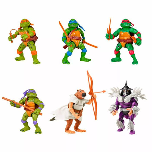 TMNT - LES TORTUES NINJA Movie Star - Coffret de 6 figurines avec boîte en forme de Wagon de Métro